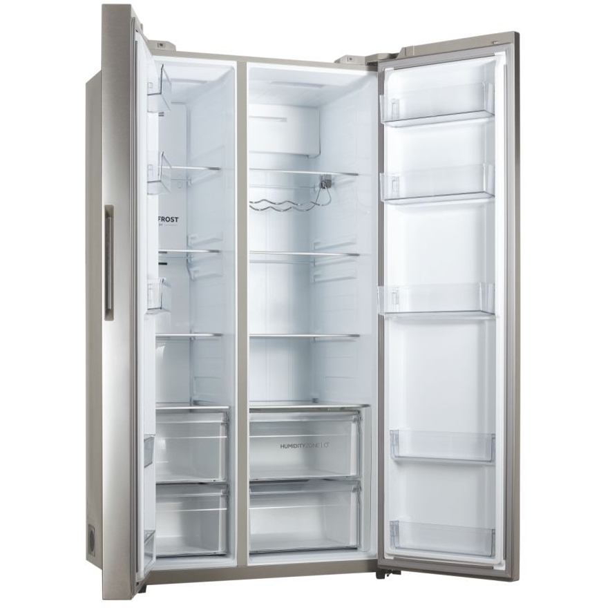 Haier HSW59F18DNMM American Fridge Freezer, Stainless Steel, D Rated,  Non-Plumbed