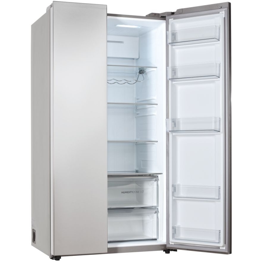 Haier HSW59F18DNMM American Fridge Freezer, Stainless Steel, D Rated,  Non-Plumbed