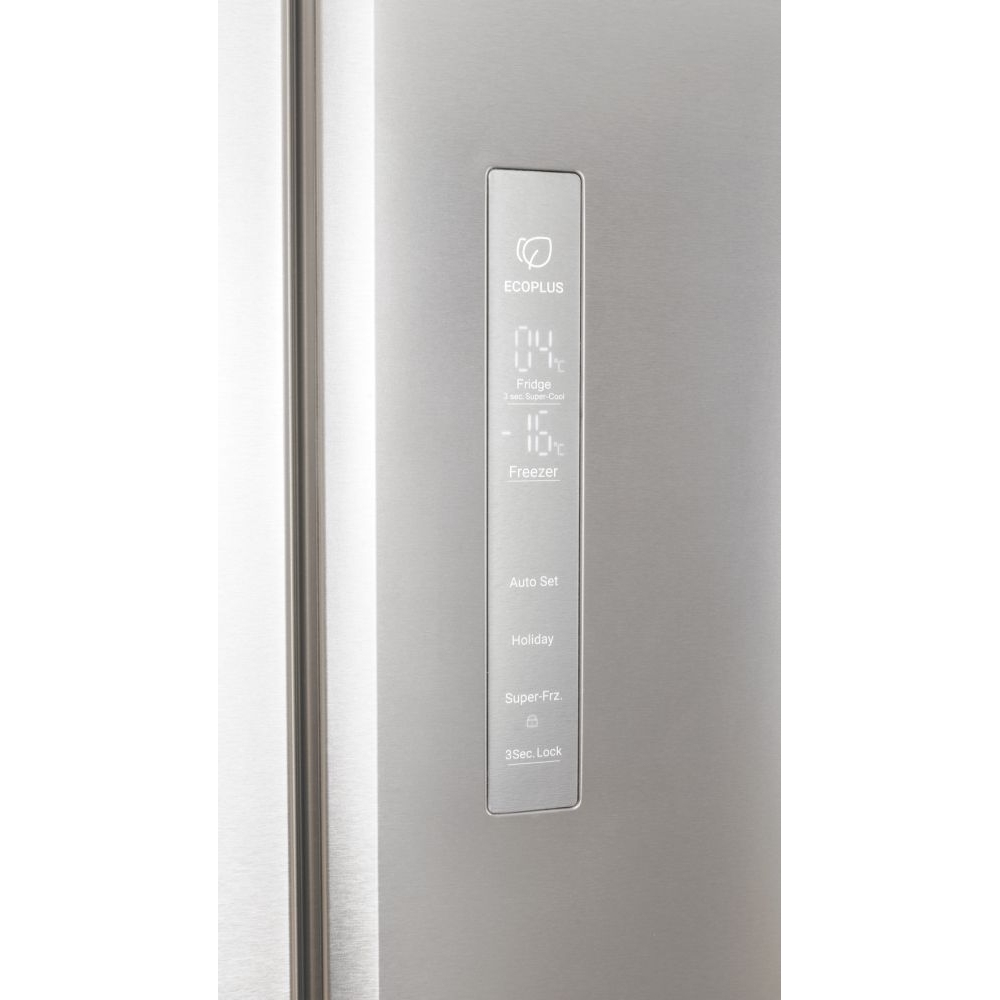 Haier HSW59F18DNMM American Fridge Freezer, Stainless Steel, D Rated,  Non-Plumbed
