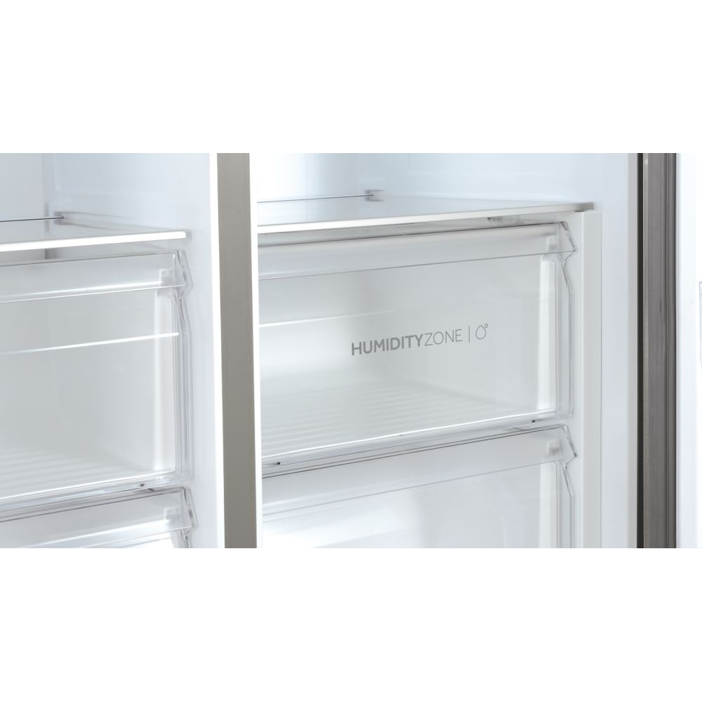 Haier HSW59F18DNMM American Fridge Freezer, Stainless Steel, D Rated,  Non-Plumbed