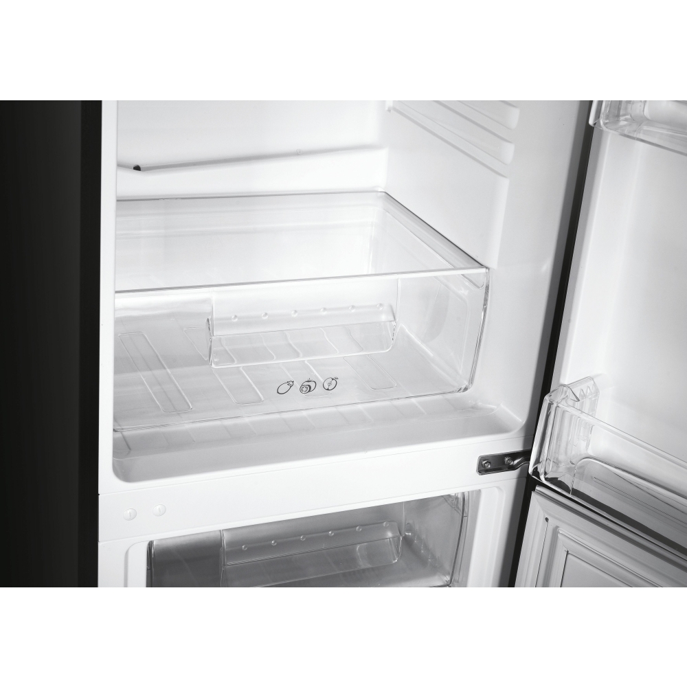 Candy CCH1S513EBK-1 Static Fridge Freezer, 50/50, Black, E Rated