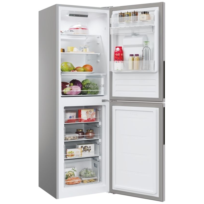 Hoover HOCT3L517EWSK-1 Low Frost Fridge Freezer, 50/50, Silver, E Rated