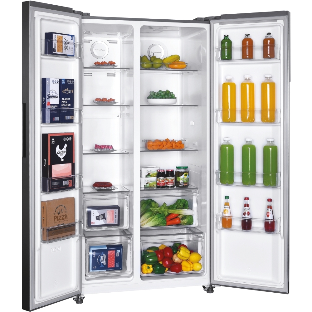 Hoover HHSBSO-6174XK-1 500 Maxi American Fridge Freezer, Stainless Steel, E Rated,  Non-Plumbed