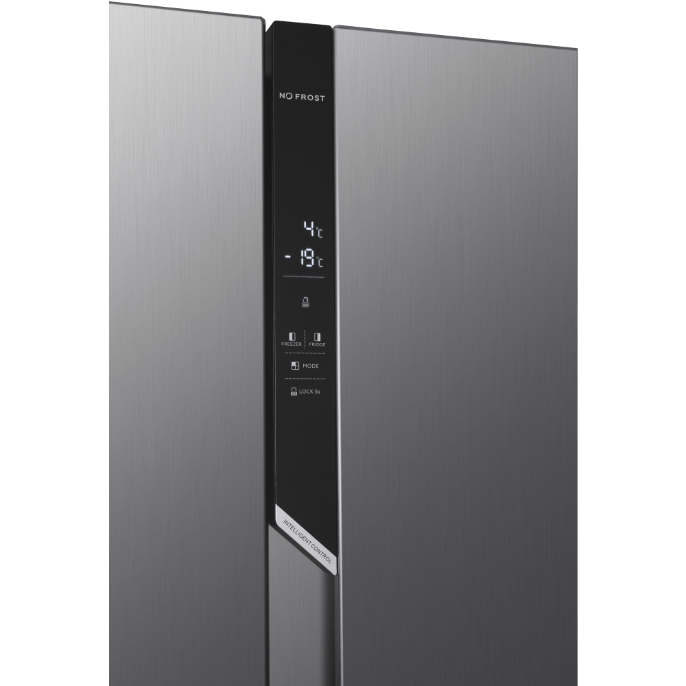 Hoover HHSBSO-6174XK-1 500 Maxi American Fridge Freezer, Stainless Steel, E Rated,  Non-Plumbed