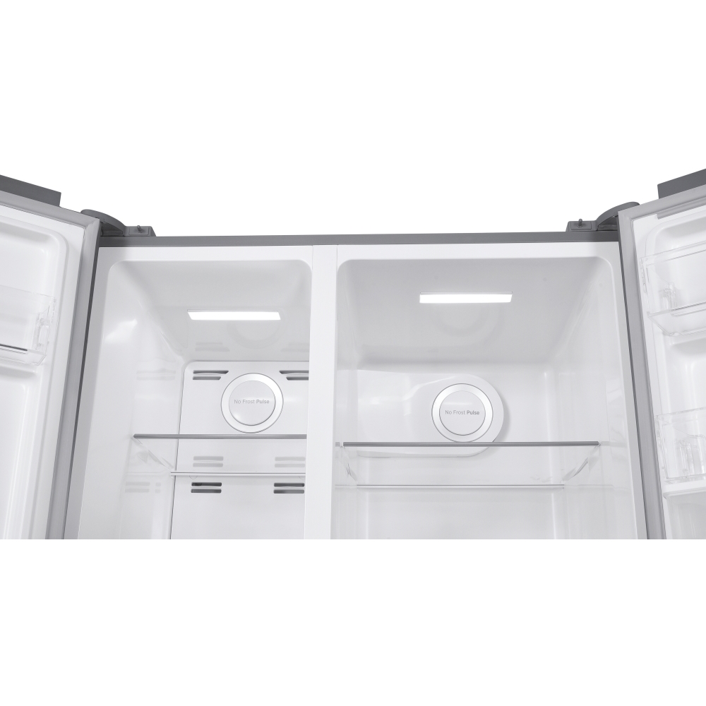 Hoover HHSBSO-6174XWDK-1 American Fridge Freezer,  Non-Plumbed, Stainless Steel, E Rated