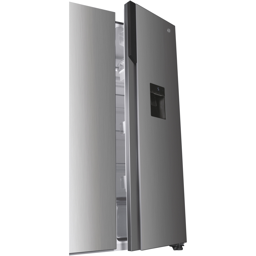 Hoover HHSBSO-6174XWDK-1 American Fridge Freezer,  Non-Plumbed, Stainless Steel, E Rated