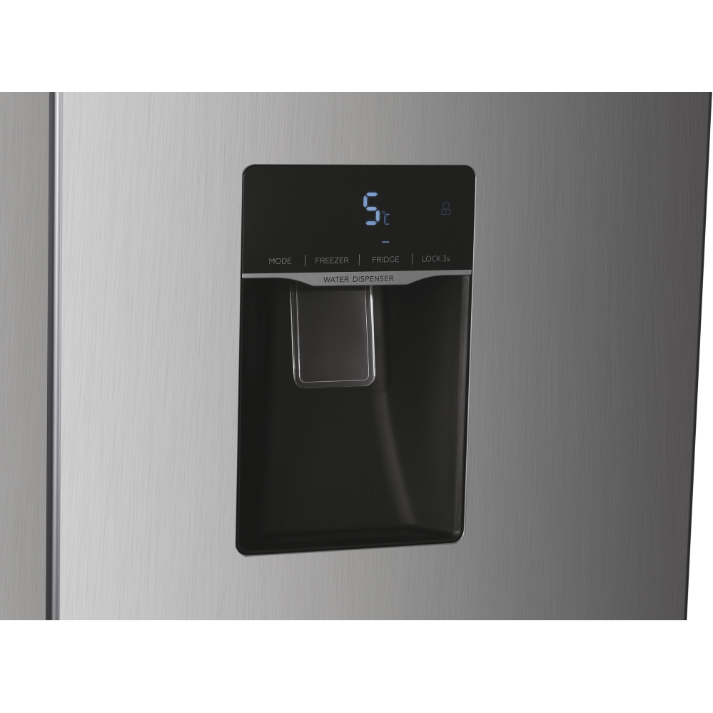 Hoover HHSBSO-6174XWDK-1 American Fridge Freezer,  Non-Plumbed, Stainless Steel, E Rated