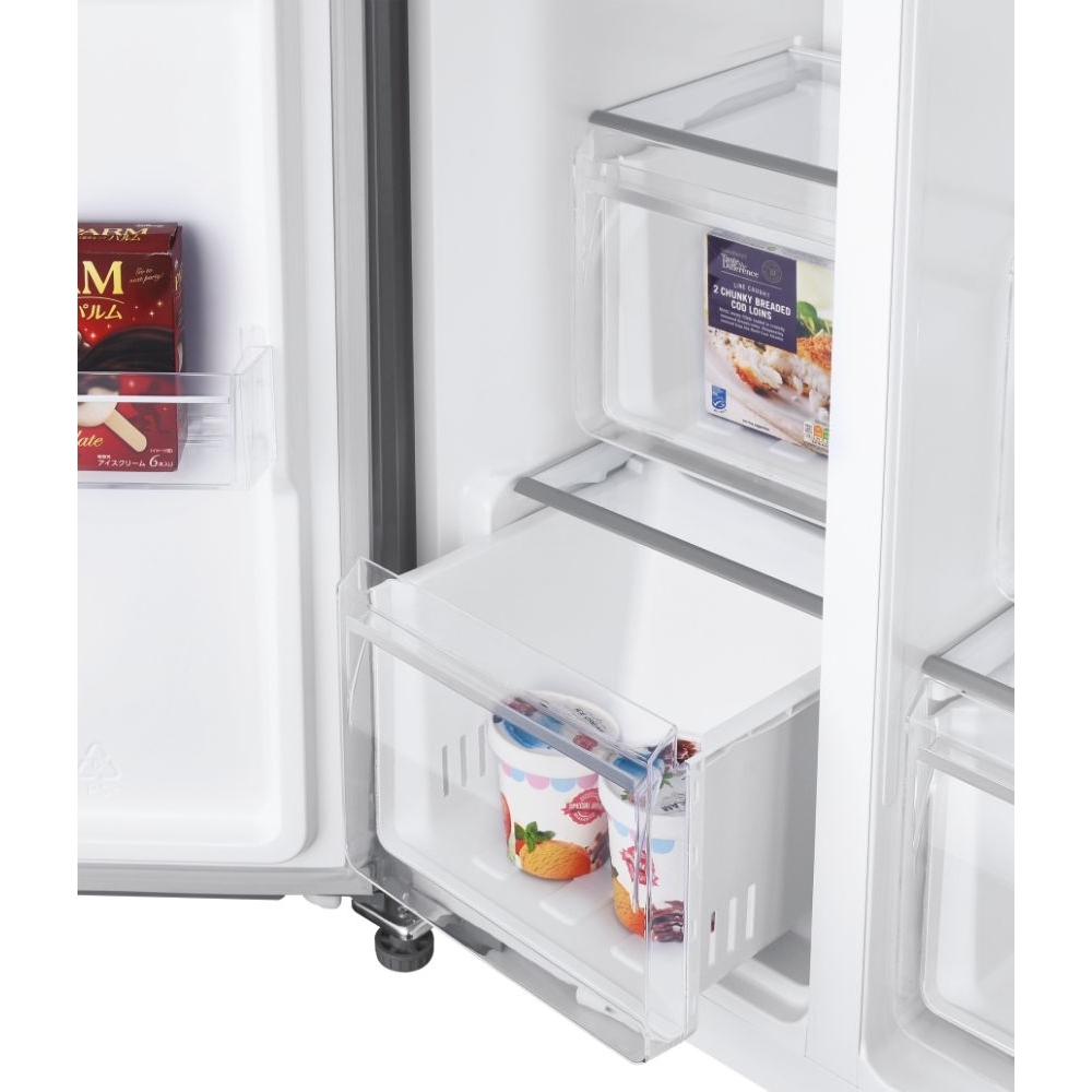 Hoover HOSR5918EIXK American Fridge Freezer, Stainless Steel, E Rated,  Plumbed