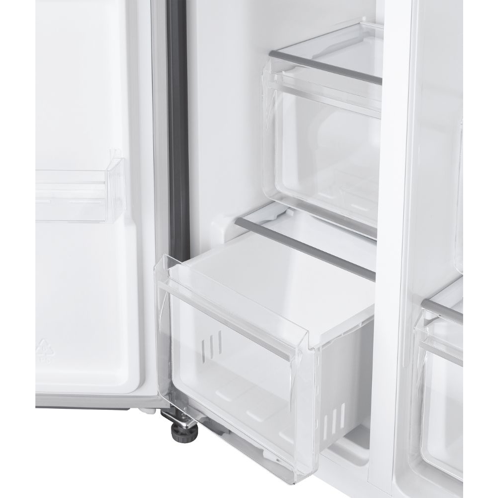 Hoover HOSR5918EIXK American Fridge Freezer, Stainless Steel, E Rated,  Plumbed