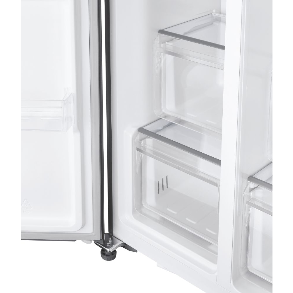 Hoover HOSR5918EIXK American Fridge Freezer, Stainless Steel, E Rated,  Plumbed