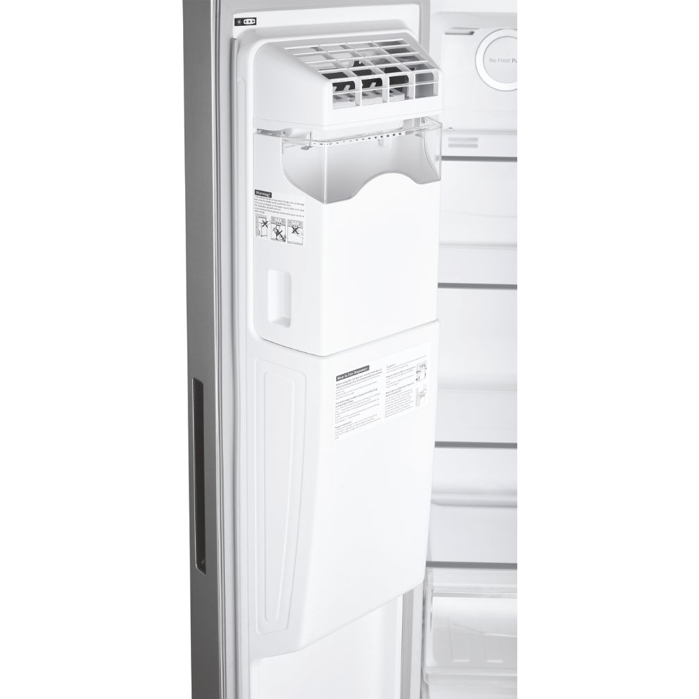 Hoover HOSR5918EIXK American Fridge Freezer, Stainless Steel, E Rated,  Plumbed