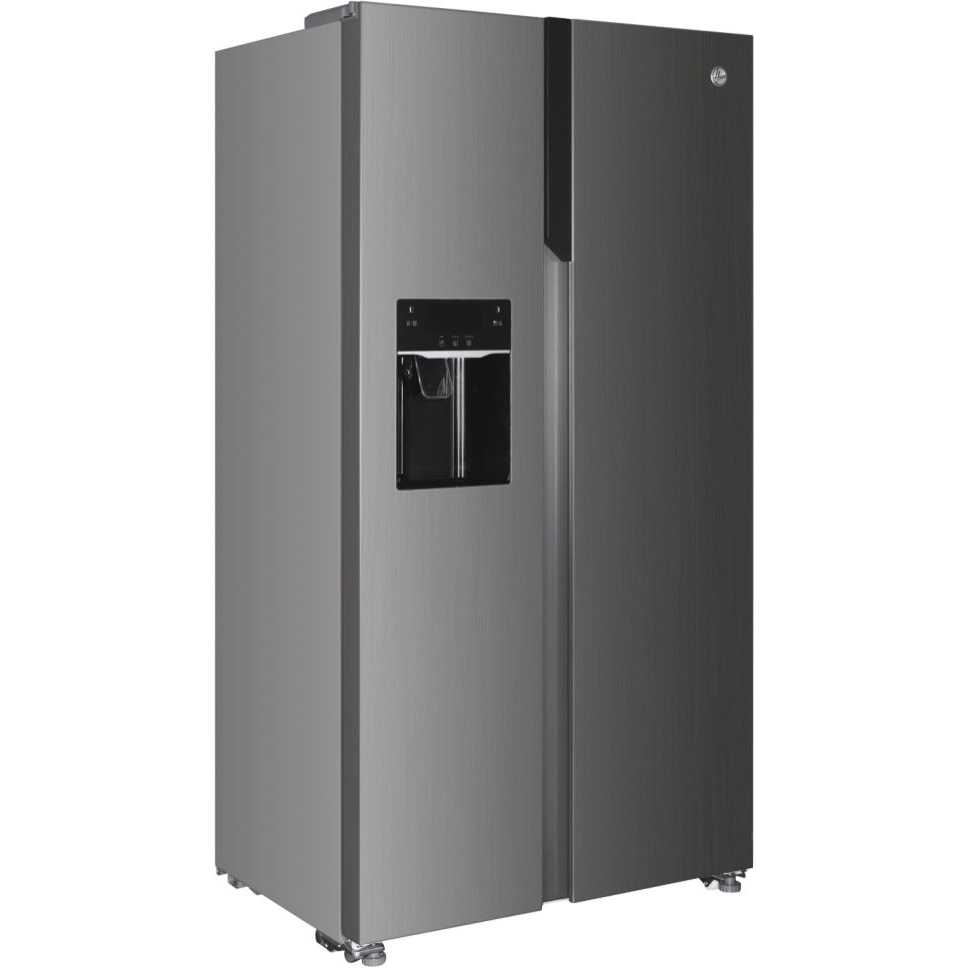 Hoover HOSR5918EIXK American Fridge Freezer, Stainless Steel, E Rated,  Plumbed