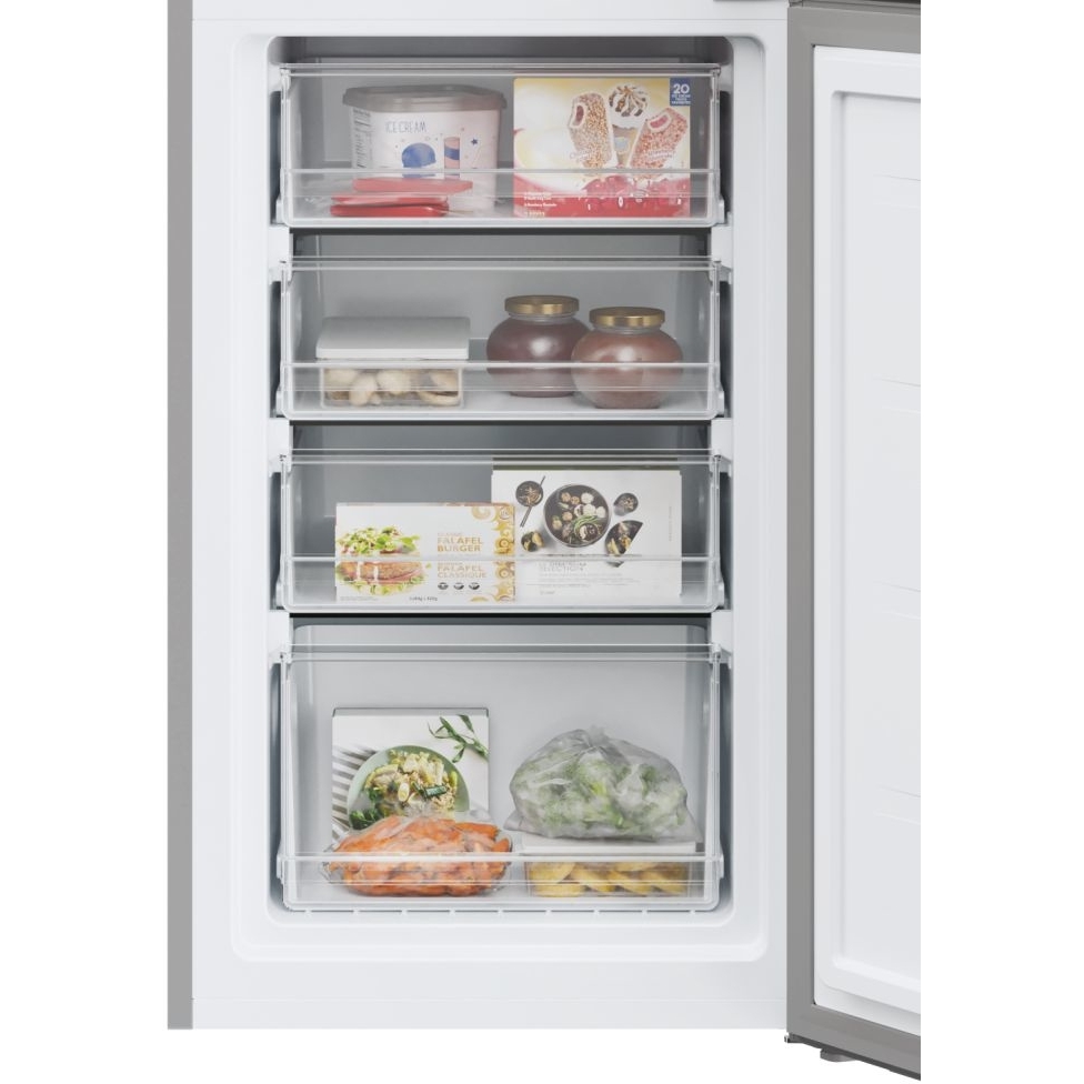Hoover HVT3CLECKIHS-1 Low Frost Fridge Freezer, 50/50, Stainless Steel, E Rated