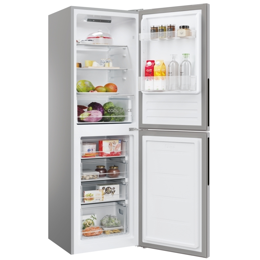 Hoover HVT3CLECKIHS-1 Low Frost Fridge Freezer, 50/50, Stainless Steel, E Rated