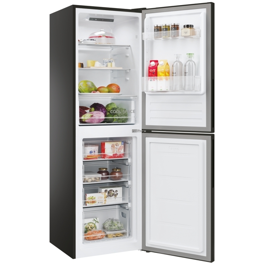 Hoover HVT3CLECKIHB-1 Low Frost Fridge Freezer, 50/50, Black, E Rated