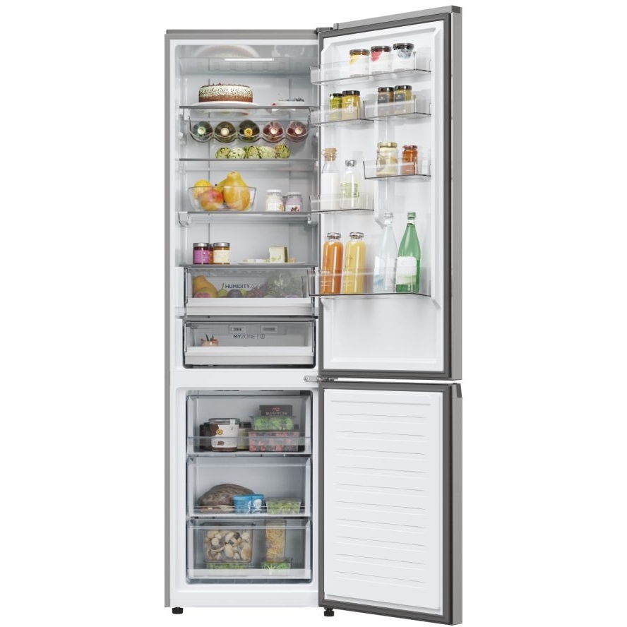 Haier HDPW5620DNPK No Frost Fridge Freezer, 70/30, Stainless Steel, D Rated