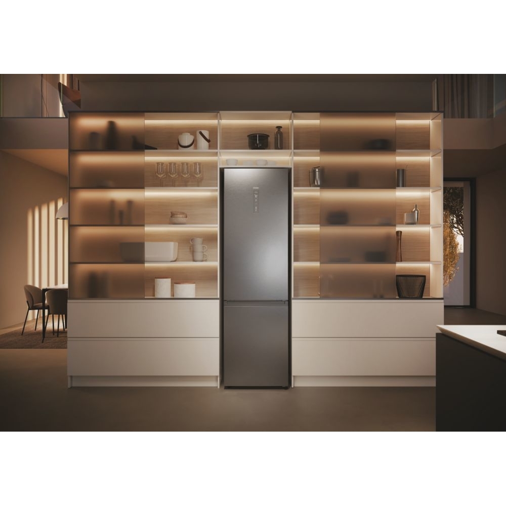 Haier HDPW5620DNPK No Frost Fridge Freezer, 70/30, Stainless Steel, D Rated