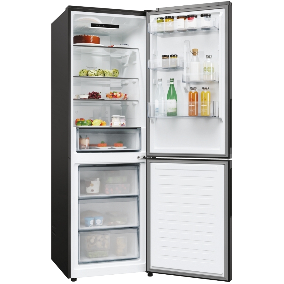 Hoover HONCQ2T618EBK Total No Frost Fridge Freezer, 60/40, Black, E Rated