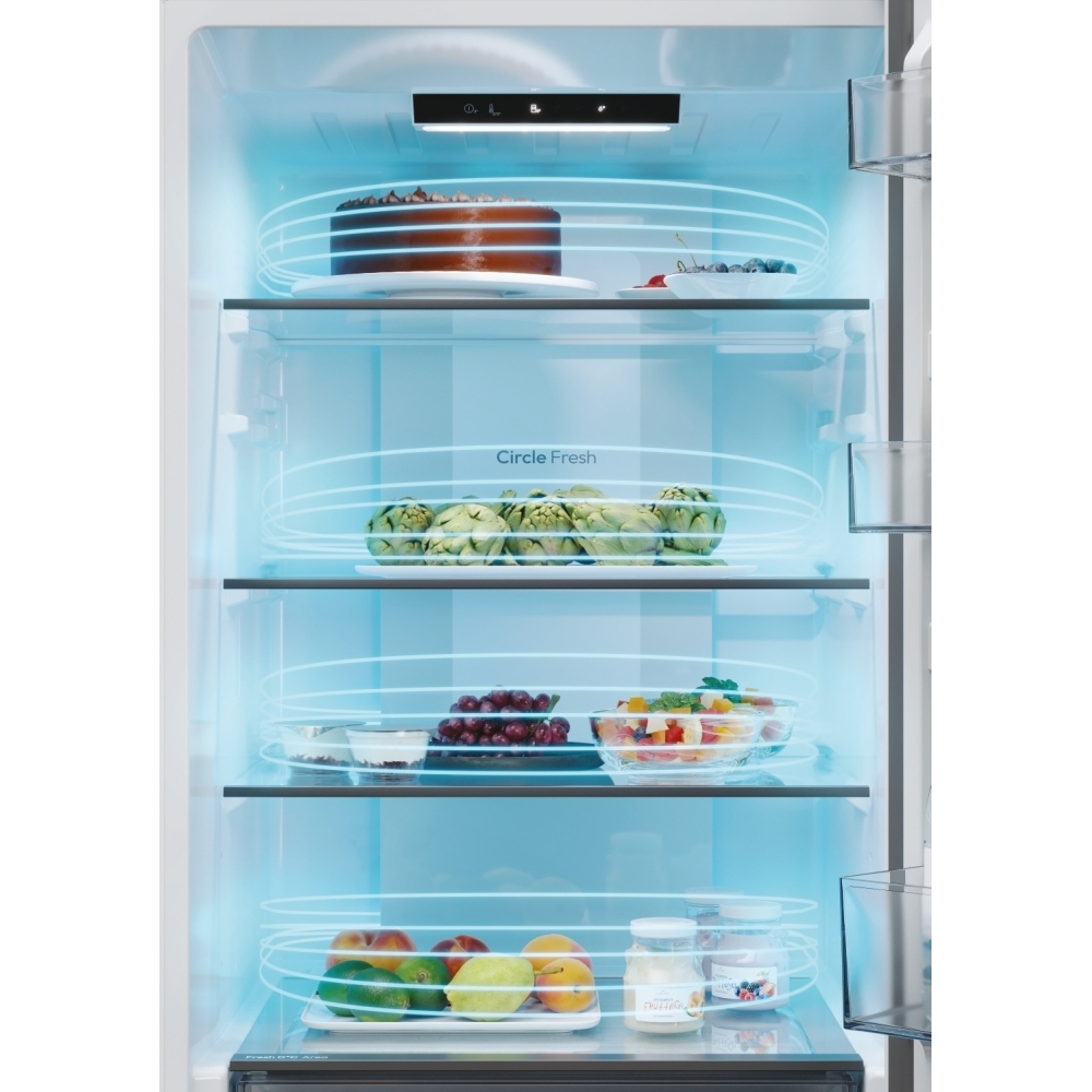 Hoover HONCQ2T618EBK Total No Frost Fridge Freezer, 60/40, Black, E Rated