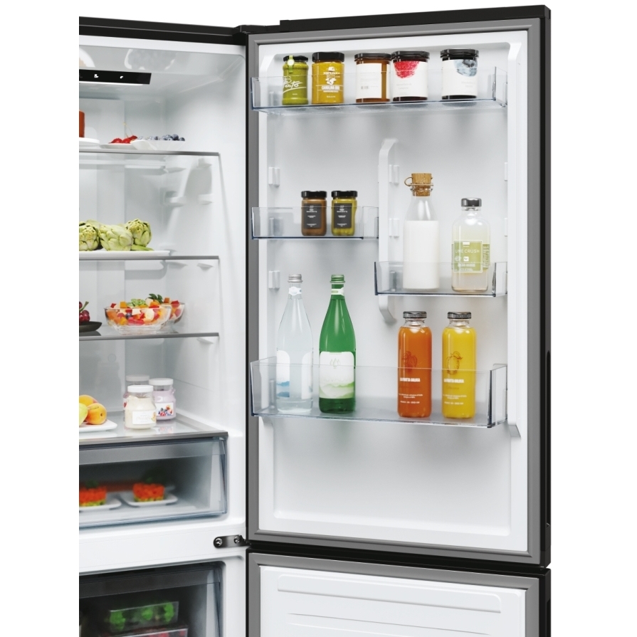 Hoover HONCQ2T618EBK Total No Frost Fridge Freezer, 60/40, Black, E Rated