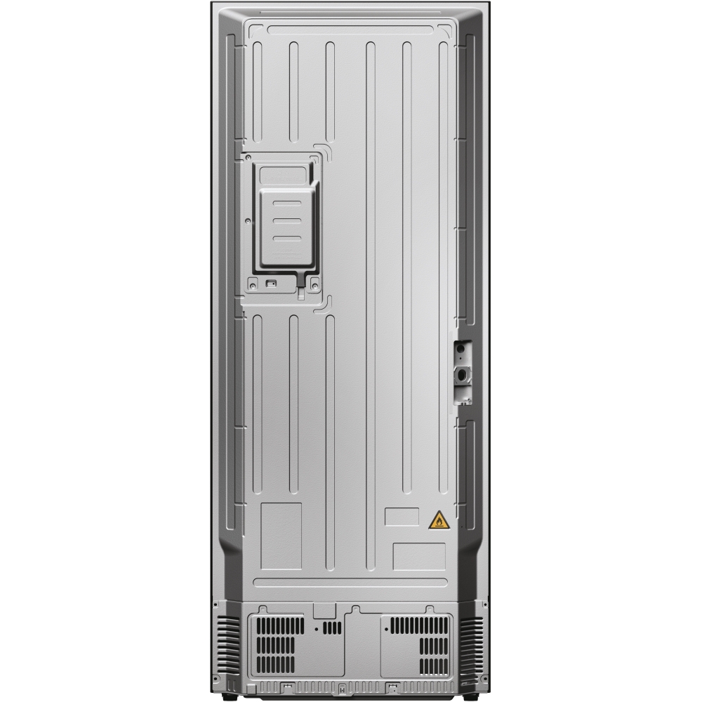 Haier HFR3718ENMD American Fridge Freezer, Grey, E Rated,  Non-Plumbed