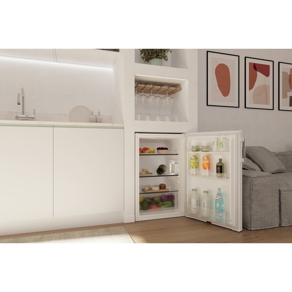 Hoover HONLQ2S58EWHK Under Counter Larder Fridge, White, E Rated