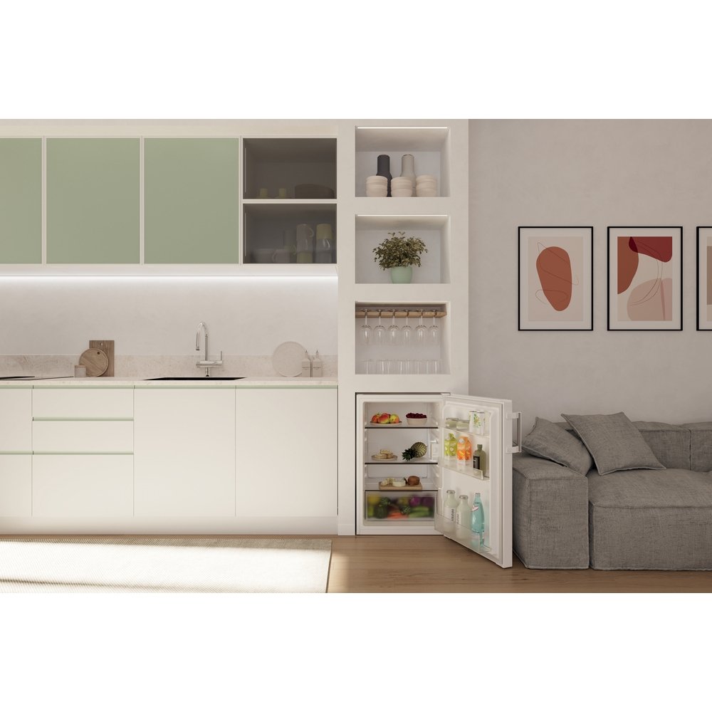 Hoover HONLQ2S58EWHK Under Counter Larder Fridge, White, E Rated