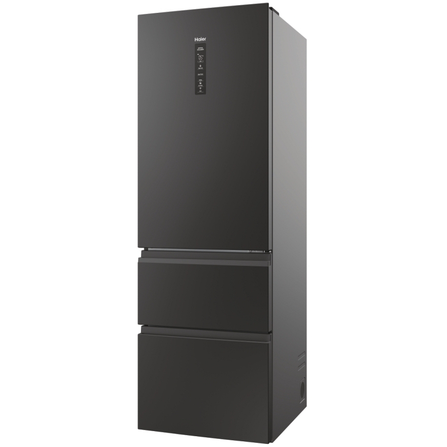 Haier HTW3618ENPB No Frost Fridge Freezer, 60/40, Black, E Rated