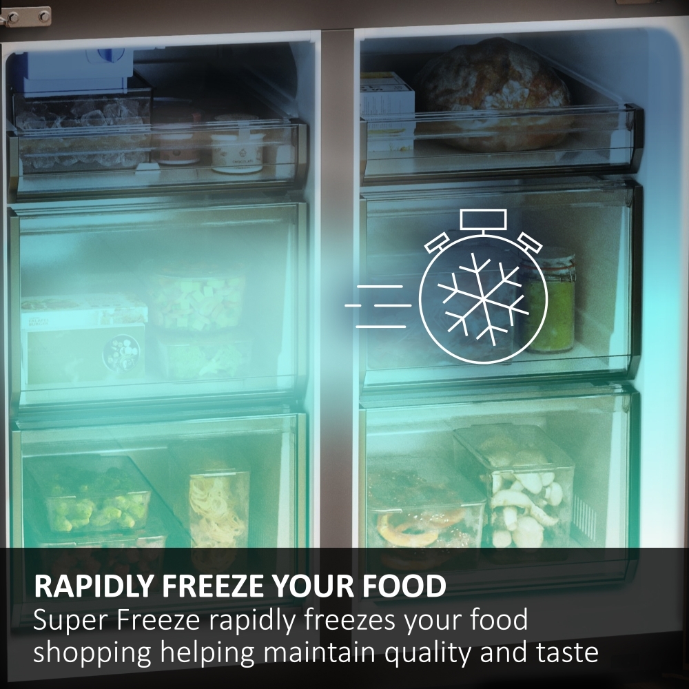 Haier HTW3618ENPB No Frost Fridge Freezer, 60/40, Black, E Rated