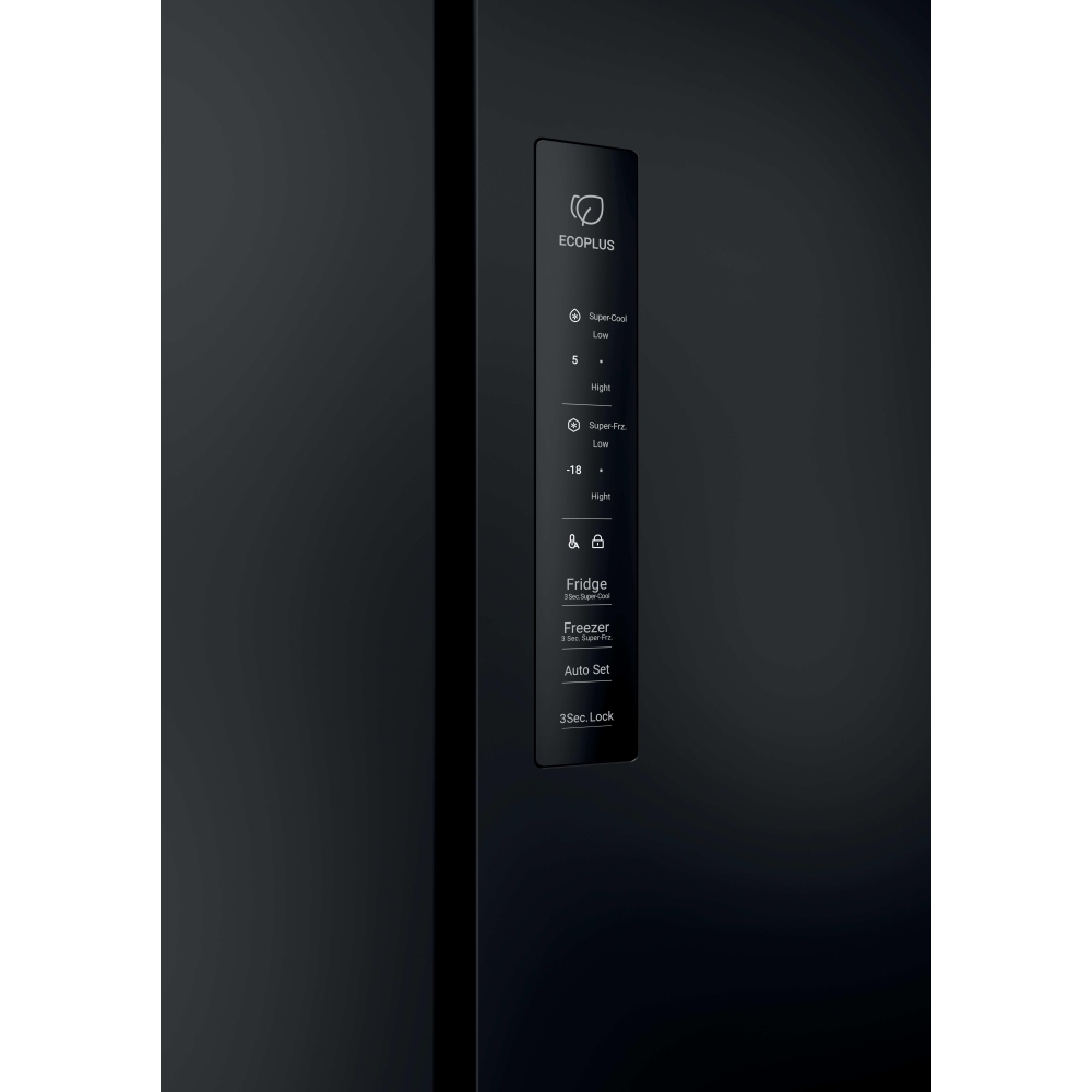 Haier HCR39F19ENPT American Fridge Freezer, Black, E Rated,  Non-Plumbed