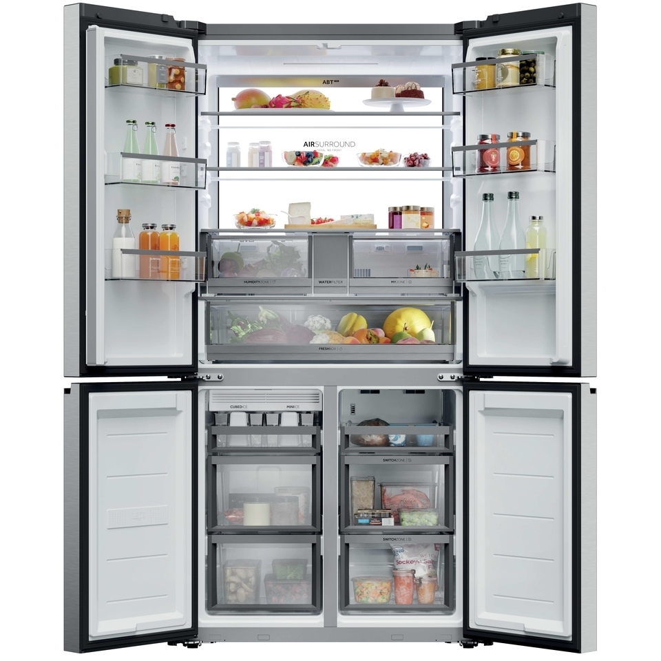 Haier HCW79F19EHSB American Fridge Freezer,  Plumbed, Stainless Steel, E Rated