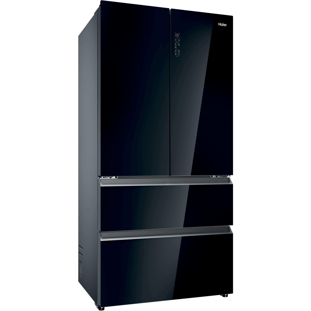 Haier HFR79F19DFGB American Fridge Freezer, Black, D Rated,  Plumbed