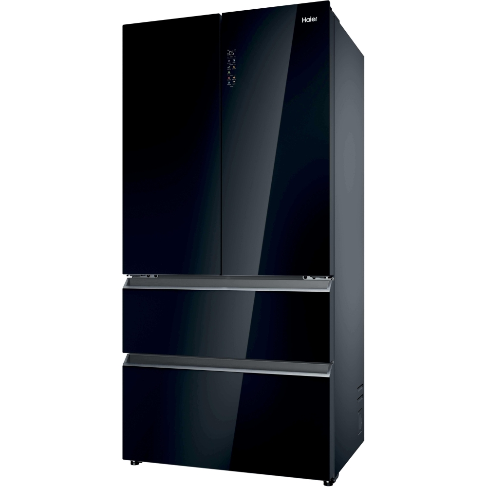 Haier HFR79F19DFGB American Fridge Freezer, Black, D Rated,  Plumbed