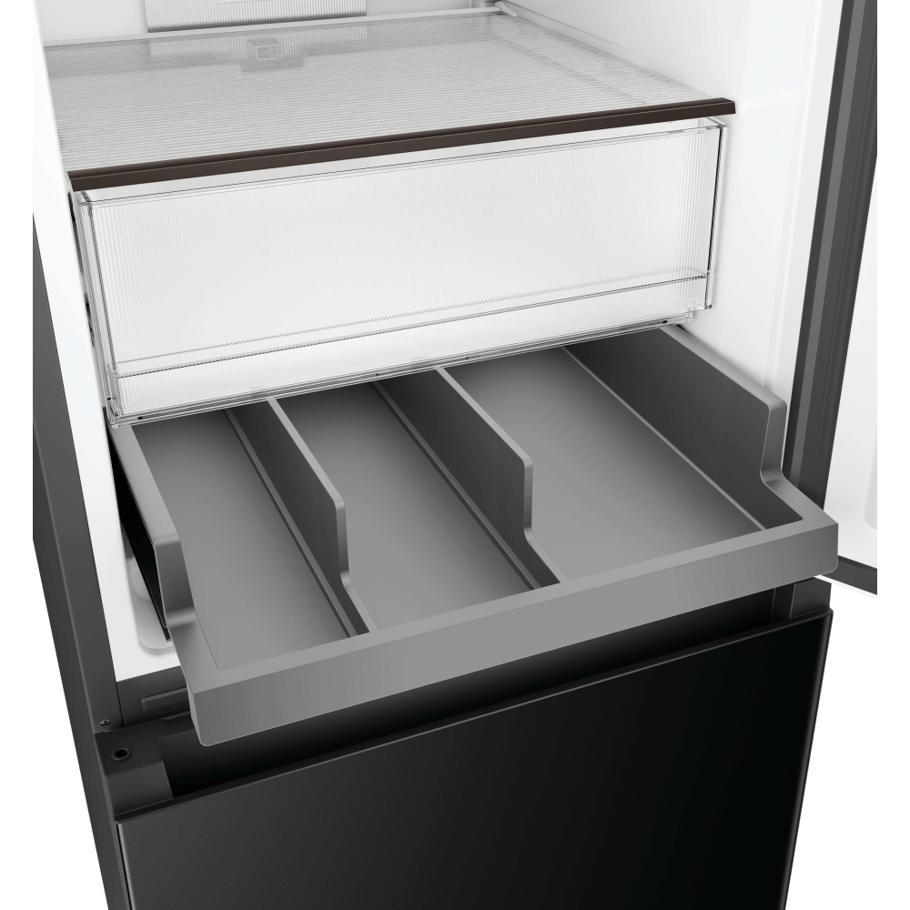 Hoover HONCQ3T518ENTK Total No Frost Fridge Freezer, 50/50, Black, E Rated