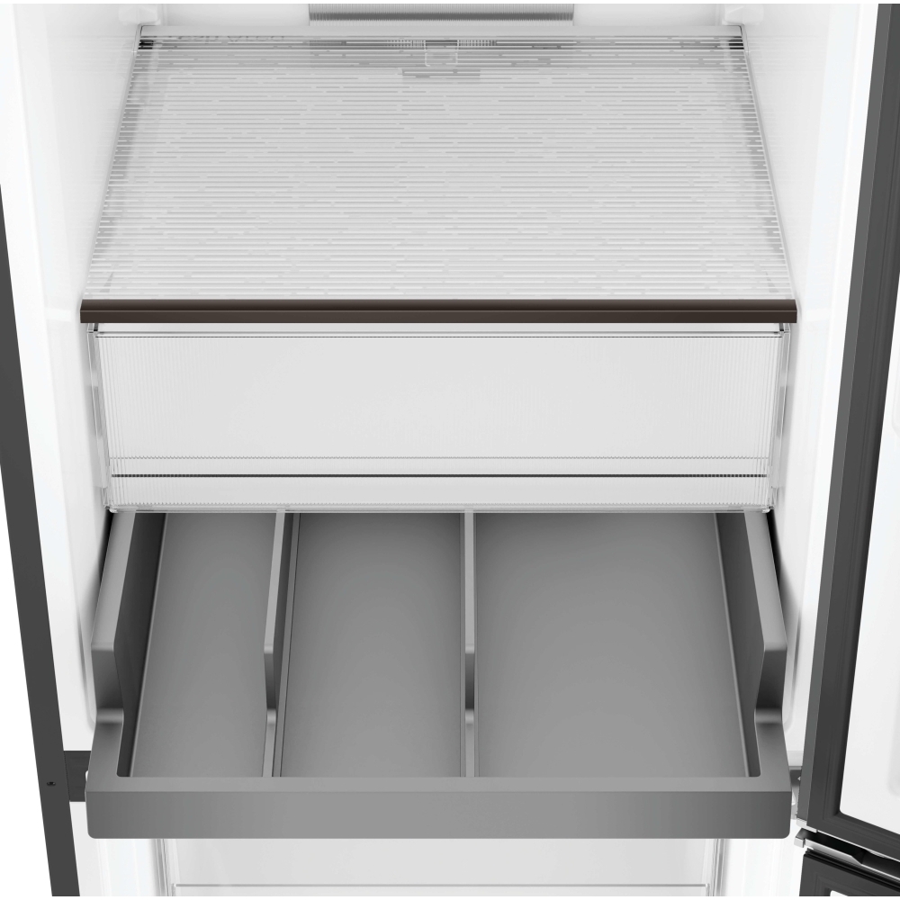 Hoover HONCQ3T518ENTK Total No Frost Fridge Freezer, 50/50, Black, E Rated