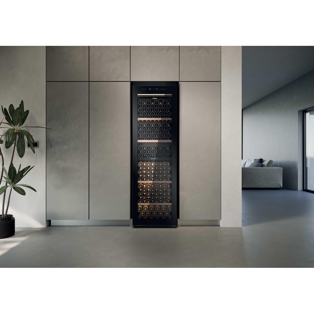 Haier HWS201GDFH1K Wine Cooler, Black, F Rated