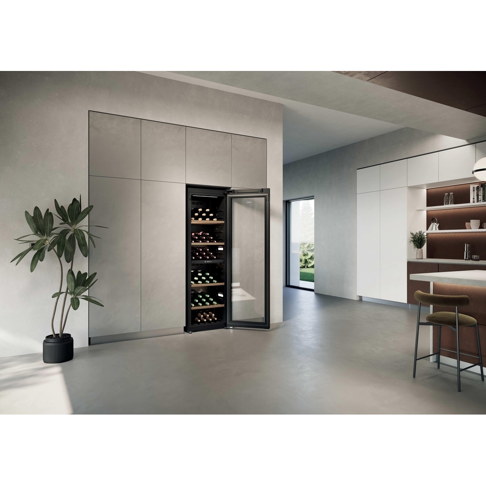 Haier HWS201GDFH1K Wine Cooler, Black, F Rated