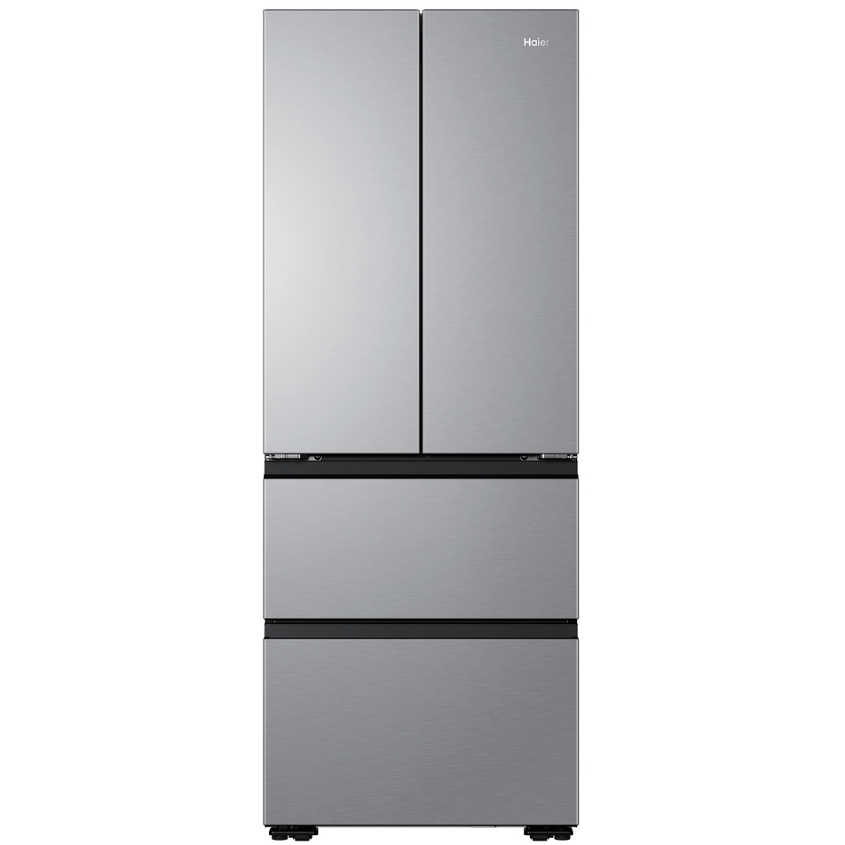 Haier HFKR5718DNMM American Fridge Freezer, Stainless Steel, D Rated,  Non-Plumbed