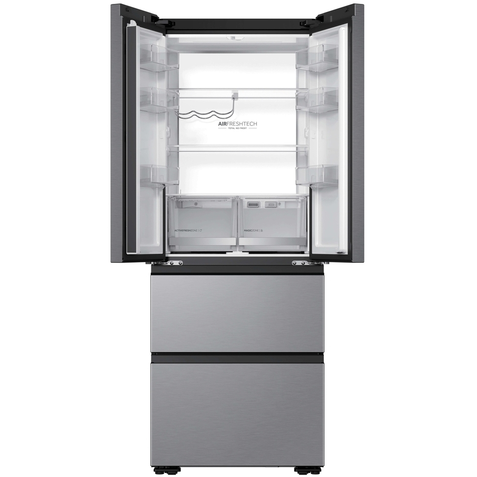 Haier HFKR5718DNMM American Fridge Freezer, Stainless Steel, D Rated,  Non-Plumbed