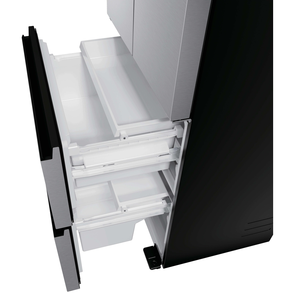Haier HFKR5718DNMM American Fridge Freezer, Stainless Steel, D Rated,  Non-Plumbed