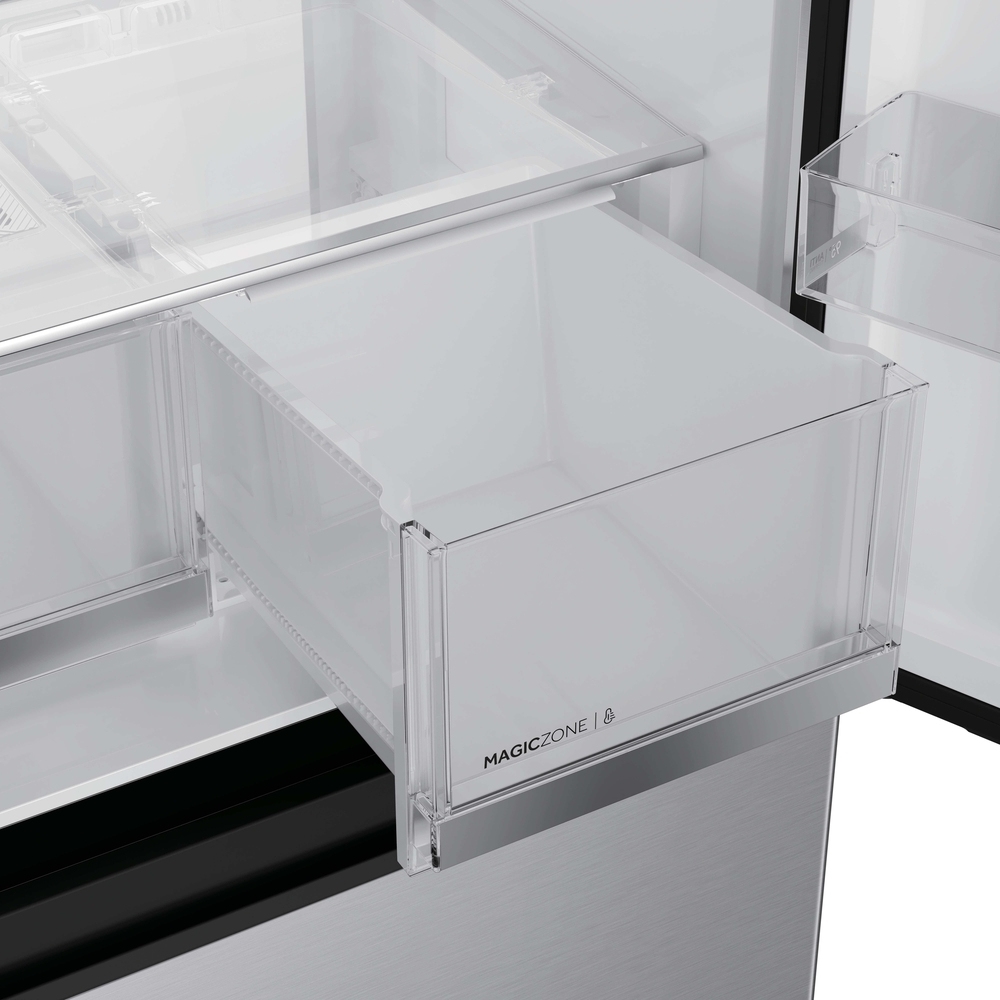 Haier HFKR5718DNMM American Fridge Freezer, Stainless Steel, D Rated,  Non-Plumbed