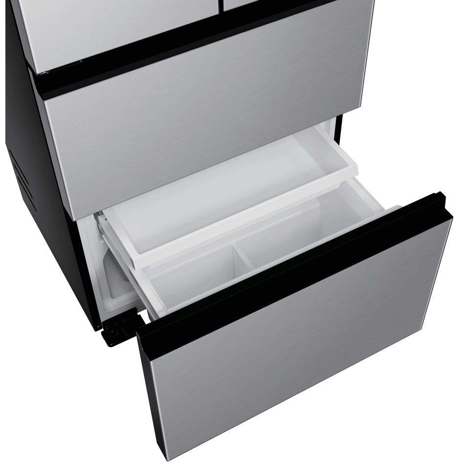 Haier HFKR5718DNMM American Fridge Freezer, Stainless Steel, D Rated,  Non-Plumbed