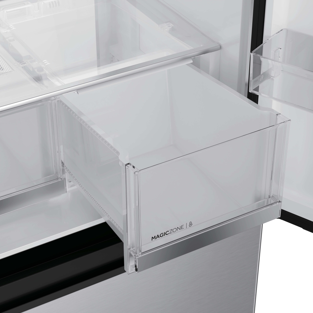 Haier HFKR5718DNMM American Fridge Freezer, Stainless Steel, D Rated,  Non-Plumbed