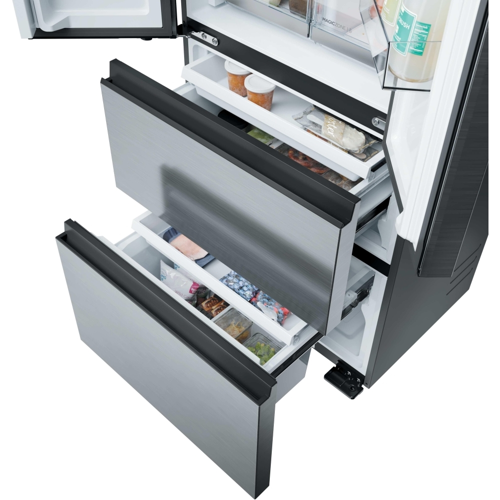 Haier HFKR5718DNMM American Fridge Freezer, Stainless Steel, D Rated,  Non-Plumbed