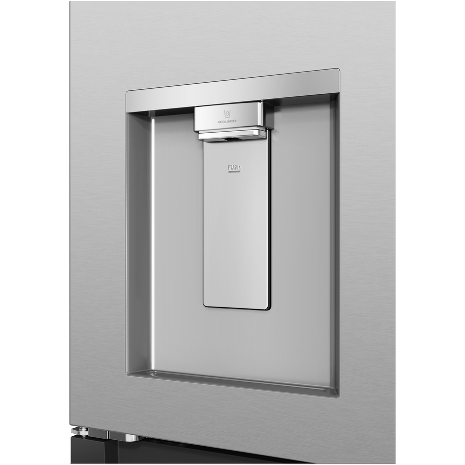 Haier HCR58S18CWMM Rise Cube Series American Fridge Freezer, Silver, C Rated,  Non-Plumbed