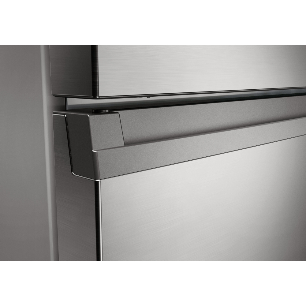Haier HDPR3618DNPK No Frost Fridge Freezer, Sliding Hinge, 60/40, Stainless Steel, D Rated