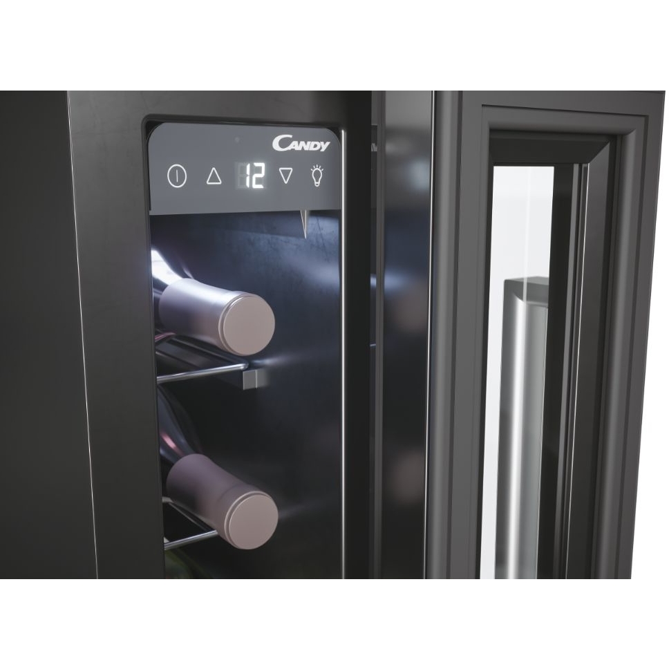 Candy CCVB 15 UK Integrated Wine Cooler, Black, G Rated