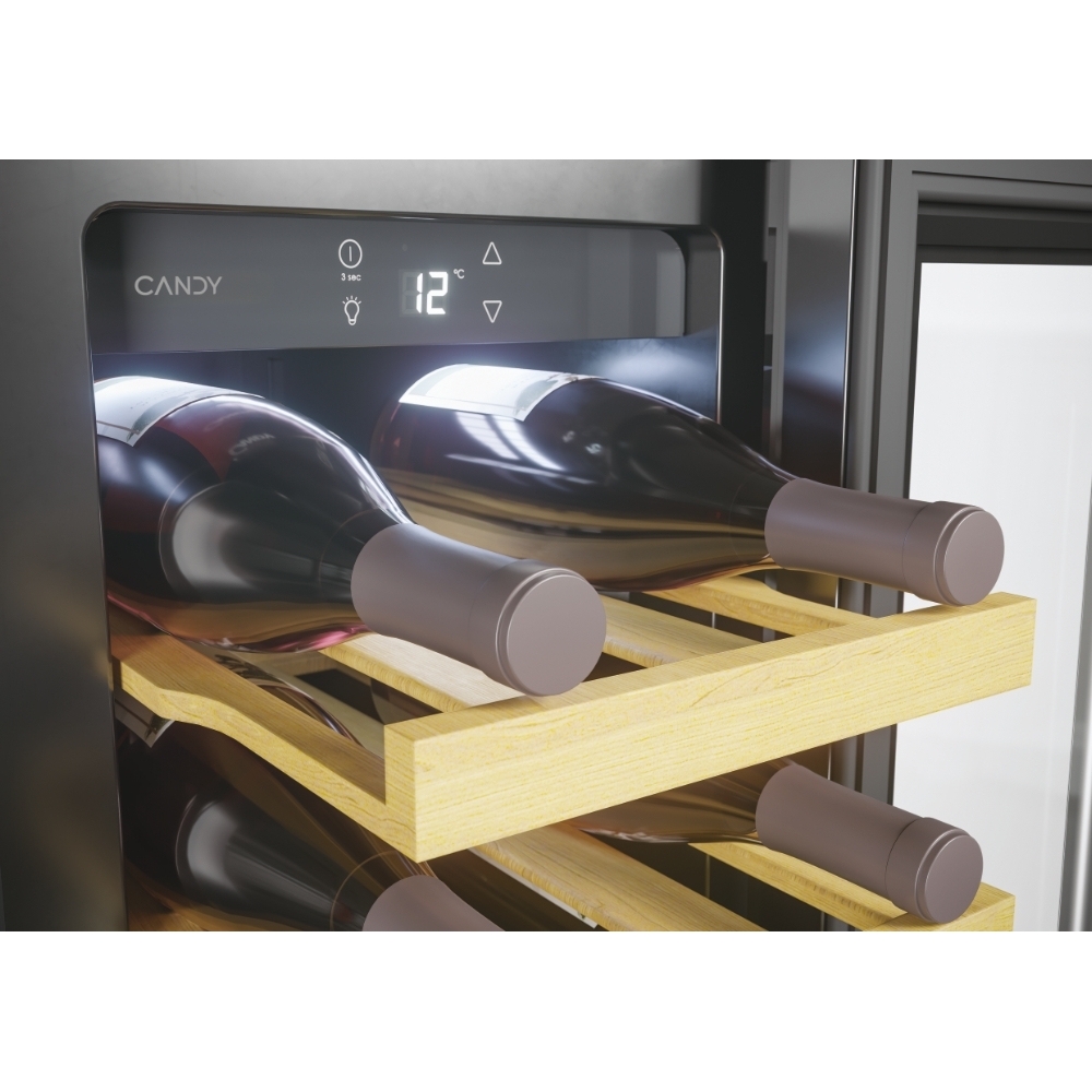Candy CCVB 30 UK/1 Wine Cooler, Black, F Rated