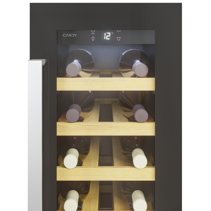 Candy CCVB 30 UK/1 Wine Cooler, Black, F Rated