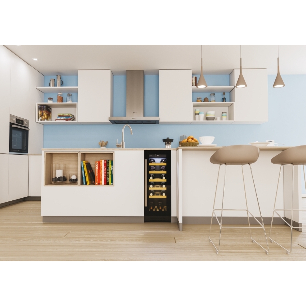 Candy CCVB 30 UK/1 Wine Cooler, Black, F Rated